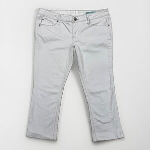 Hydraulic Bailey Low Rise Capri Jeans Women's 17/18 (36x24) White Y2K Boho Bling